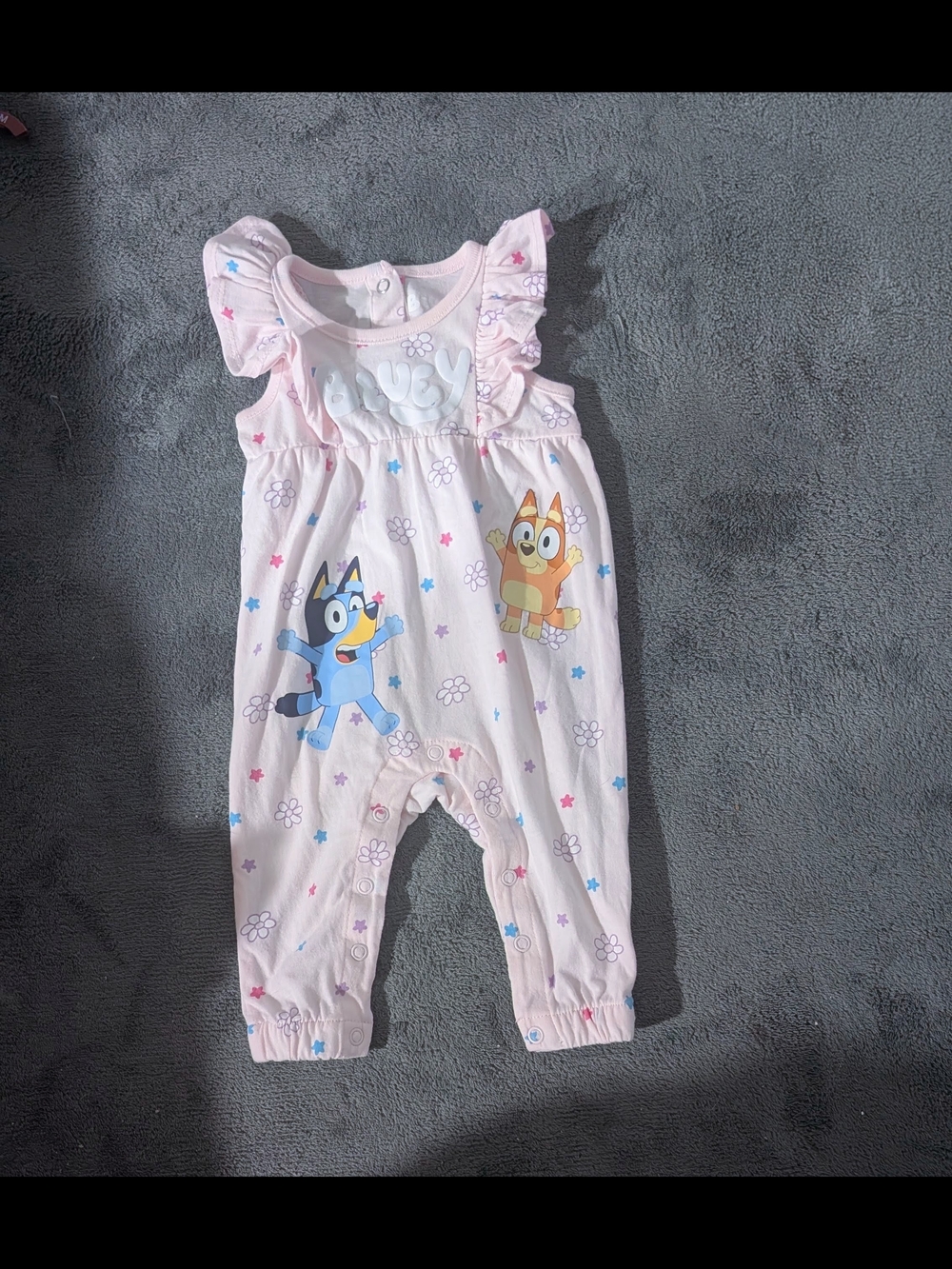 Pink Bluey Newborn Romper
